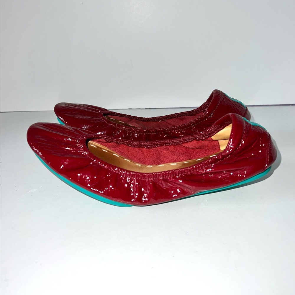 Tieks Ruby Red Patent Leather Ballet Flats 9